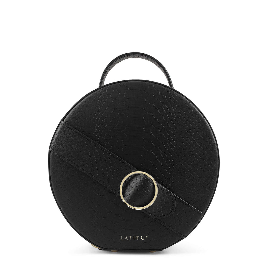 Front view of Latitu° Formosa handbag in black