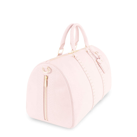 Pink leather cheap holdall